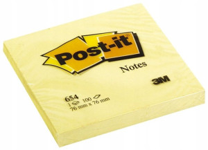 Notes Samoprzylepny Post-It 76X76mm Żółty
