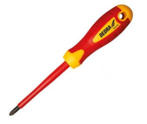 Dedra Wkrętak Izolowany Śrubokręt Elektryczny Krzyżowy Pz 1x80mm 06b021