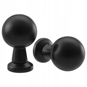 Uchwyt Gałka Meblowa Bagganas Czarna 2 Szt. 20 Mm