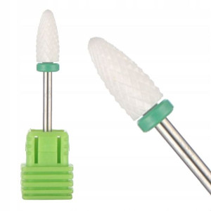 Frez Ceramiczny Stożek MOCNY Hybryda Żel GREEN
