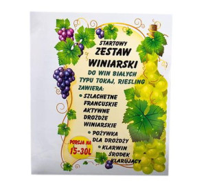 Zestaw Drożdże, Pożywka I Klarowin Wina Białe