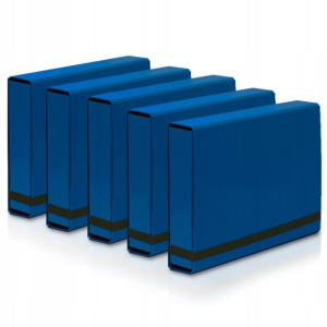 5x Teczka A4 Vaupe BOX na Dokumenty 50mm z Gumką