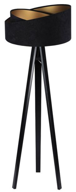 Czarna lampa stojąca glamour - EXX253-Agra