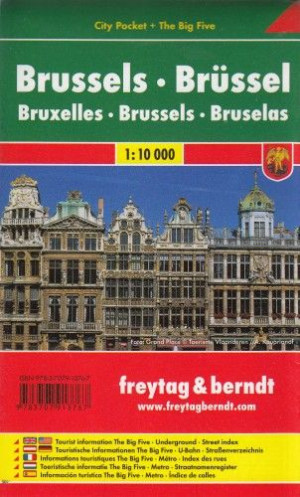 BRUKSELA Belgia city pocket mapa 1:10 000 FB
