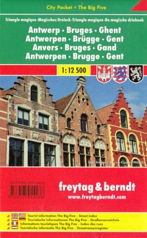 Antwerpia Brugia Gandawa Plan 1:12 500 F&b