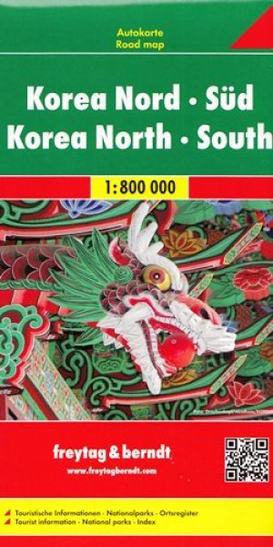 KOREA PÓŁNOCNA POŁUDNIOWA mapa drogo. 1:800 000 FB