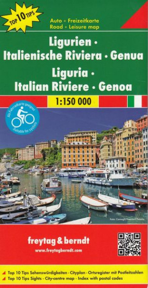 LIGURIA RIWIERA WŁOSKA GENUA Włochy mapa