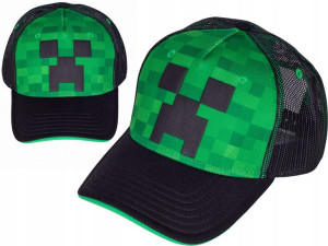 MINECRAFT CREEPER Czapka z DASZKIEM bejsbolówka