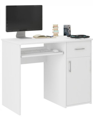 Biurko Komputerowe 100cm Stolik Laptop Białe N-9