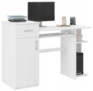 Biurko Komputerowe 120cm Stolik Laptop Białe N-8