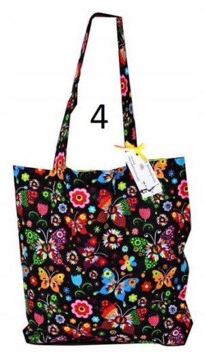 Torba na zakupy z kieszonką 37x38 eko,shopperka,bawełna,retroPODWÓJNA