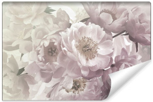 Fototapeta ŚCIENNA Efekt 3D Piwonie w Stylu Vintage 450cm x 300cm