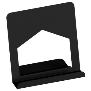 Metalowy stojak loft ekspozytor na winyle książki tablet telefon czarny