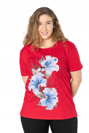 Duża Koszulka Bluzka Damska Podkoszulek KD07-3 6XL