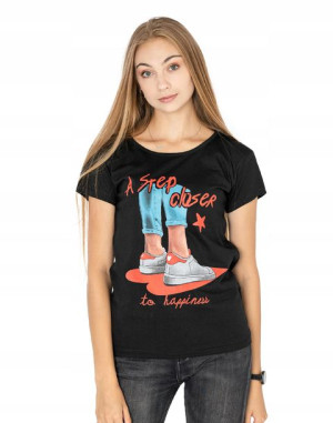 Koszulka Damska Podkoszulek T-shirt Top KD04-5 r S