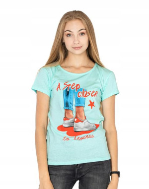 Koszulka Damska Podkoszulek T-shirt Top KD04-7 r M