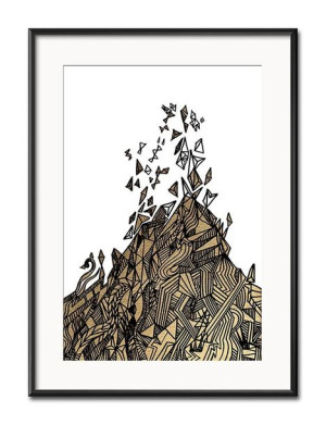 Obraz do salonu w ramie 31x41cm złota abstrakcja