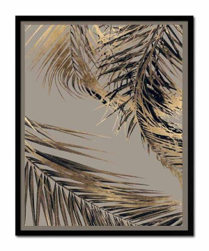 Obraz na płótnie złote liście 43x53cm