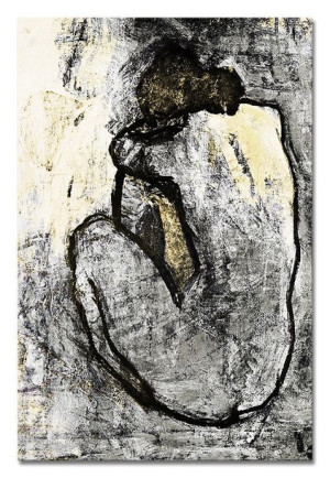 Obraz na płótnie do salonu 60x90cm naga kobieta