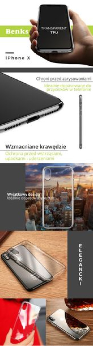 Etui Benks Transparent TPU Apple iPhone X/XS - Crystal