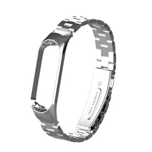 Pasek stalowy do Xiaomi Mi Band 3/4 - Silver