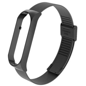 Opaska pasek stalowy do Xiaomi Mi Band 5 (Czarna)