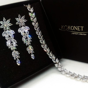 Komplet ślubny MOREE silver + ROSANA silver