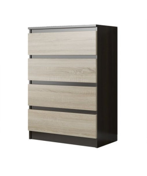 Duża Komoda 4 Szuflady Szafka Wenge Mix Sonoma R-4