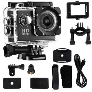 Kamera Wodoodporna Sportowa Czarna Full Hd 1080p
