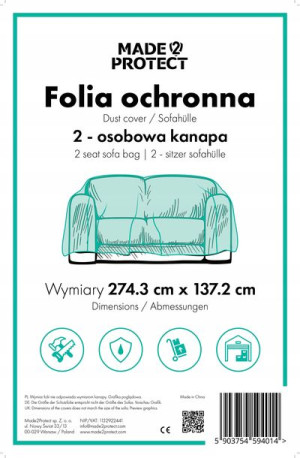 Folia ochronna / pokrowiec na kanapę 2-osobową
