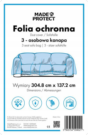 Folia ochronna / pokrowiec na kanapę 3-osobową