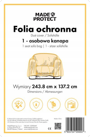 Folia ochronna / pokrowiec na kanapę 1-osobową