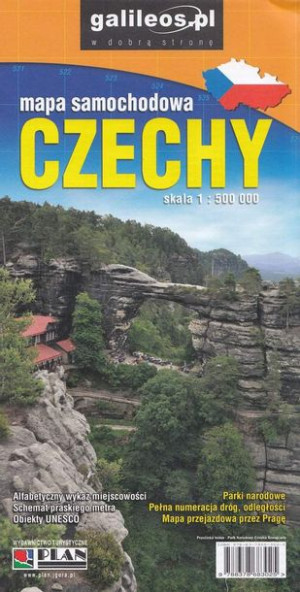 CZECHY mapa samochodowa 1:500 000 PLAN