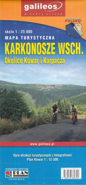KARKONOSZE WSCHODNIE mapa turystyczna PLAN