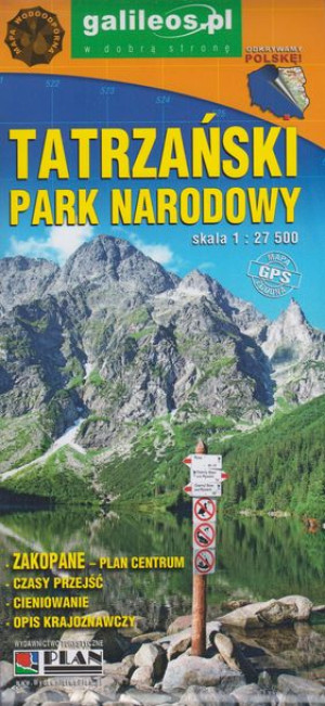Tatrzański Park Narodowy Mapa Wodoodporna Plan