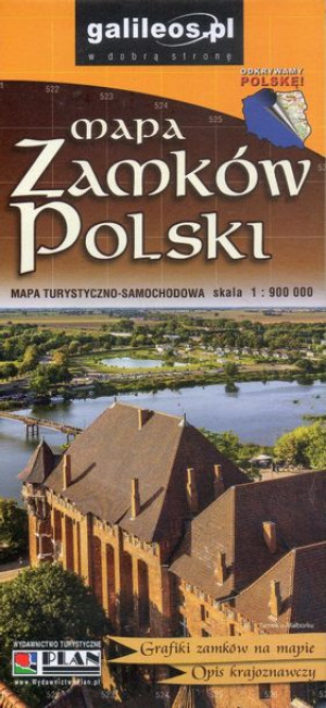 MAPA ZAMKÓW POLSKI mapa turystyczna PLAN