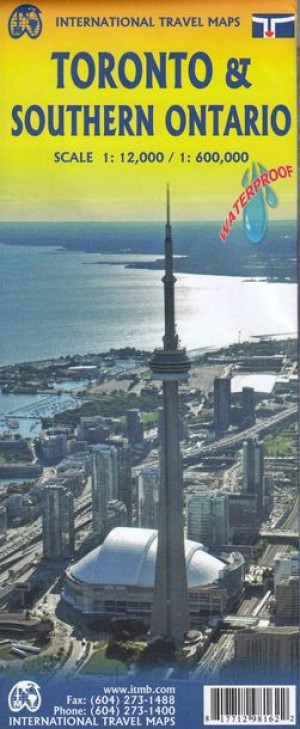 Toronto Południowe Ontario Kanada Mapa Wodoodporna