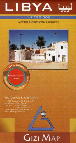LIBIA mapa drogowa 1:1 750 000 GIZIMAP