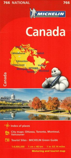 KANADA mapa samochodowa 1:4 000 000 MICHELIN
