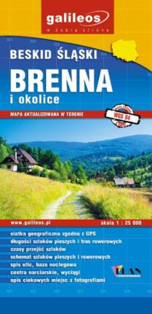 BRENNA I OKOLICE mapa turystyczna 1:30 000 PLAN