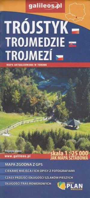 TRÓJSTYK mapa turystyczna 1:25 000 Plan