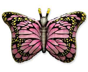 Balon Hiszpański 24" Motyl Monarcha Różowy