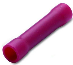 Złącza doczołowe izolowane czerwone 100szt.-przekrój: 0.25-1.5mm2