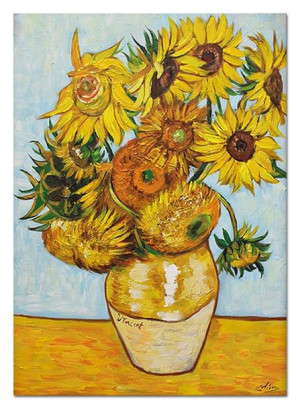 Obraz olejny ręcznie malowany Vincent van Gogh Słoneczniki kopia 50x70cm