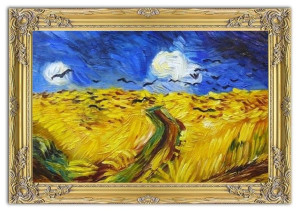 Obraz olejny ręcznie malowany Vincent van Gogh Kruki nad łanem zboża kopia