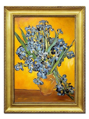 Obraz olejny ręcznie malowany Vincent van Gogh Irysy kopia 75x105cm