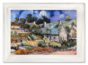 Obraz olejny ręcznie malowany Vincent van Gogh Chaty kryte strzechą w Corde