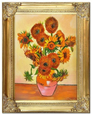 Obraz olejny ręcznie malowany Vincent van Gogh Słoneczniki kopia