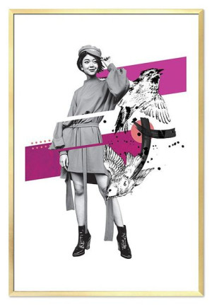 Obraz na płótnie w ramie 63x96 cm plakat kobieta portret
