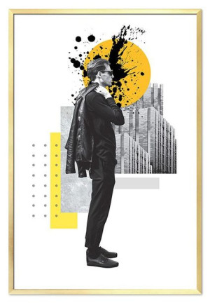 Obraz na płótnie w ramie 63x96 cm plakat mężczyzna portret